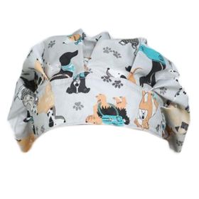 Men Women Cotton Work Cap Adjustable Tie Back Scrub Cap Bouffant Hats Grey Scrub Cap, Dogs