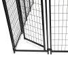 6.9 x 3.3 x 5.6 ft Dog Kennel with Waterproof Cover, Welded Wire Outdoor Dog Playpen, Black