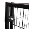 Pet Dog Playpen 8 Panel Indoor Outdoor Folding Metal Portable Puppy Exercise Pen Dog Fence, Heavy-Duty Metal Dog, Black XH