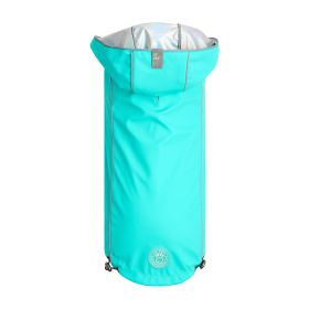 GF Pet Reversible Raincoat (Color: Neon Aqua / Iridescent, size: 2XS)