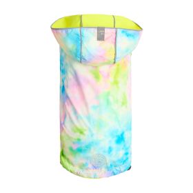 GF Pet Reversible Raincoat (Color: Neon Yellow / Tie Dye, size: 2XS)