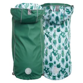 GF Pet Reversible Elasto-Fit Raincoat (Color: Green/Green, size: XS)