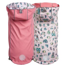 GF Pet Reversible Elasto-Fit Raincoat (Color: Pink/Pink, size: 2XS)