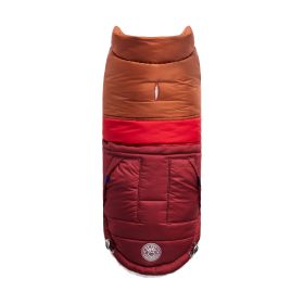 GF Pet Retro Puffer (Color: Dark Red, size: XS)