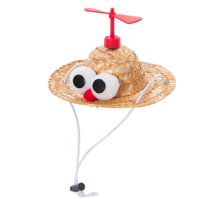 Pet Straw Hat Funny Cap for Birthday for Small Pets/Puppy/Cat (Color: red2)