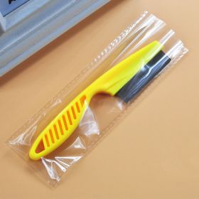 Pet Hair Removal Combs Grooming Brush Dog Cat Puppy Kitty Rabbit Massage Comb Flea Remover Home Pets Care Bath Cleaning Tool (Color: S Yellow Opp)