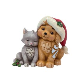 Indoor Decor Cute Figurines Christmas Gift For Family And Friends (Color: Brown & Grey)