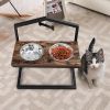 Adjustable Heights Elevated Dog Bowl Feeder Stand