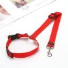 Solid Color 2 In 1 Pet Car Seat Belt Nylon Lead Leash Backseat Safety Belt Adjustable For Dog & Cat