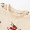 Baby Cartoon Dog Pattern Solid Color Cute Shirt In Autumn