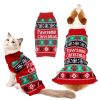 Dog Christmas Sweaters Pet Winter Knitwear Xmas Clothes Classic Warm Coats